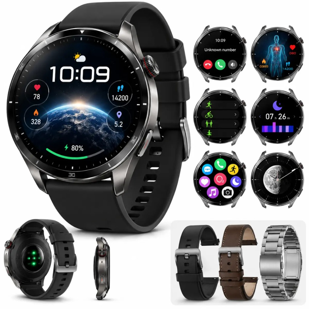 Kit WatchEX™: smartwatch, 3 cinturini omaggio, cavo magnetico e scatola